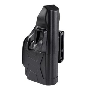 Taser Plastic Holster - side angle facing down clip right side