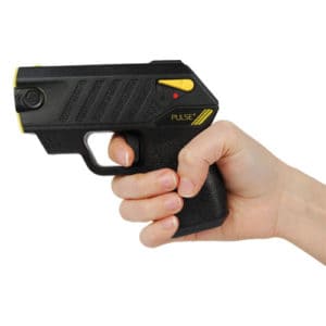 Taser® Pulse Plus with Laser in hand side view