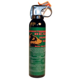 Mace Bear Spray Pepper Spray side view features