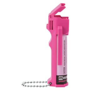 Mace® Personal Model Hot Pink 10% Pepper Spray side view lid flipped up