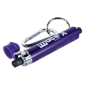 Mace Keyguard® Pepper Spray - side view lid flipped open Purple