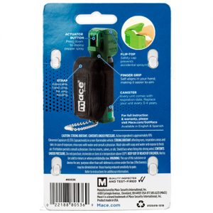 Mace Muzzle Dog Repellent - back view package Green