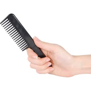Comb Plastic Knife hand view - BLACK