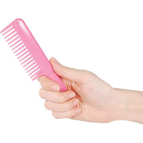 Comb Plastic Knife hand view - PINK