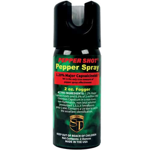 Pepper Shot 1.2% MC 2 oz Pepper Spray front view