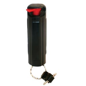 Pepper Shot 1.2% MC 1/2 oz Pepper Spray Hard Case Belt Clip and Quick Release Key Chain - BLACK