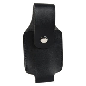Leatherette Holster For 2 oz Or 4 oz Pepper Spray front view with snap