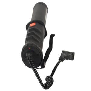 Safety Technology Repeller Stun Baton Black back view with adapter