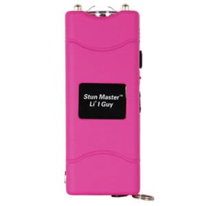 Lil Guy Stun Gun With Flashlight front angle view - PINK