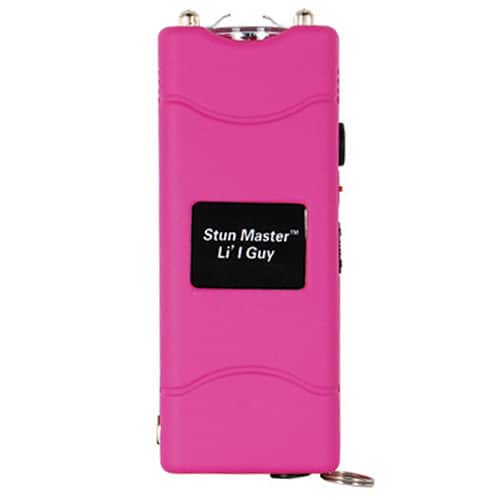 Lil Guy Stun Gun With Flashlight front angle view - PINK