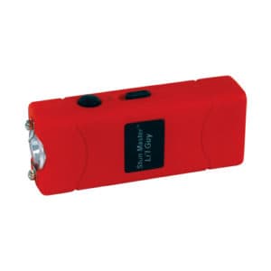 Lil Guy Stun Gun With Flashlight front angle view - RED