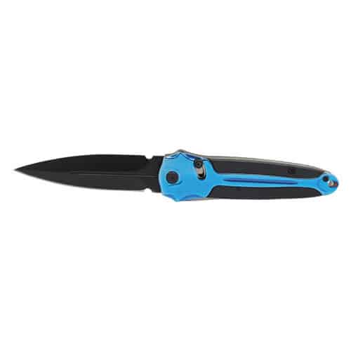 Folding Knife Spring Assisted Blue and Black open view