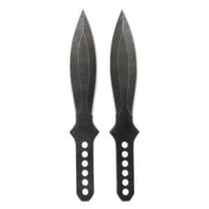 Throwing Knife 2 Piece Black both knives view