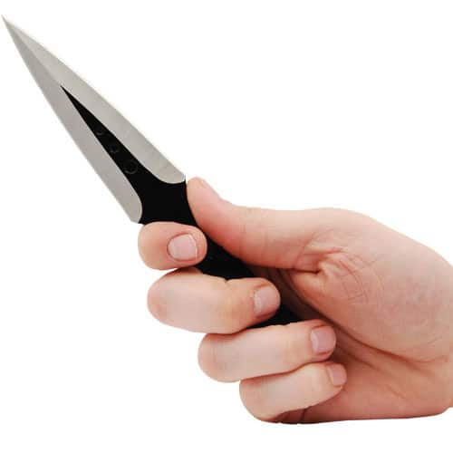 2 Piece Throwing Knife Black in hand view