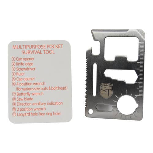 Multi-Function Survival Business Card tool card