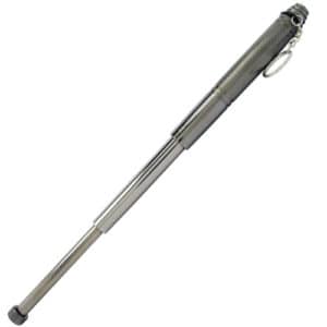 12 Inch Telescopic Steel Baton extended view - GRAY