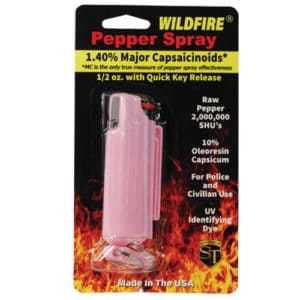 Wildfire 1.4% MC ½ oz Pepper Spray Hard Case package view - PINK