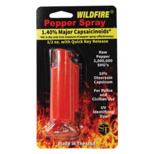 Wildfire 1.4% MC ½ oz Pepper Spray Hard Case package view - RED
