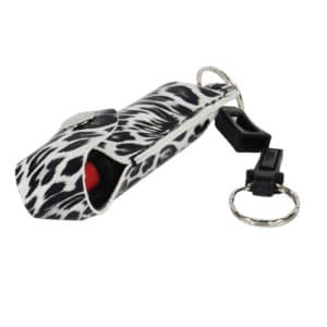 Wildfire™ Pepper Spray 1.4% MC 1/2 oz With Leatherette Holster - Leopard BLACK/WHITE