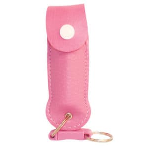 Wildfire™ Pepper Spray 1.4% MC 1/2 oz With Leatherette Holster - PINK