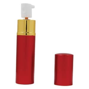 WildFire™ 1.4% MC Lipstick Pepper Spray Silver open view - RED