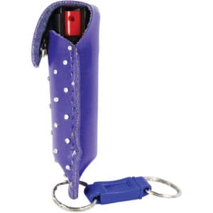 Wildfire™ 1.4% MC 1/2 oz With Rhinestone Holster side view - BLUE