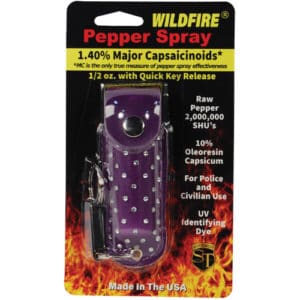 Wildfire™ 1.4% MC 1/2 oz With Rhinestone Holster package view - PURPLE