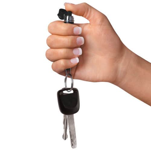 Mace Keyguard® Pepper Spray - action view attached to keys Black