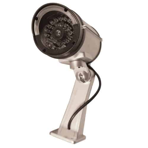 Bullet Style IR Dummy Camera – Gray front angle view
