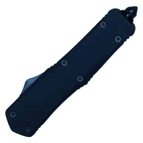 OTF(Out The Front) automatic heavy duty knife single edge blade - front view