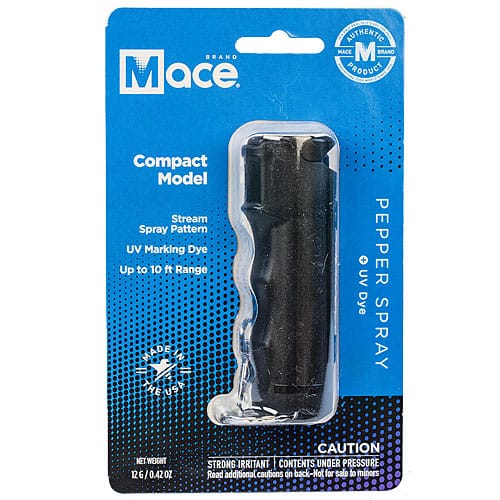 Mace Compact Model Pepper Spray and Dye - front view package Black