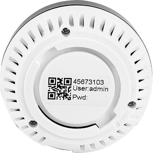 HD Fish Eye Camera with Wi-Fi and DVR bottom view with QR code